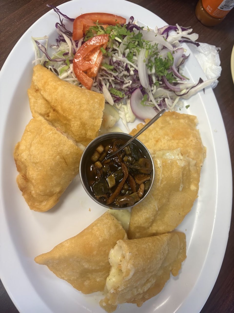 Fried Fish with Fresh Salad